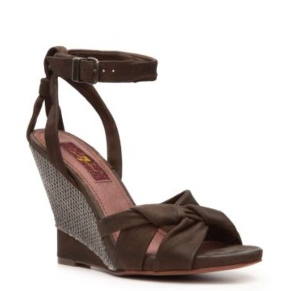7 for all mankind - Wedge leather sandals - Picture 1 of 9